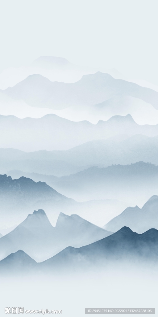 新中式最新玄关山水 tif分层