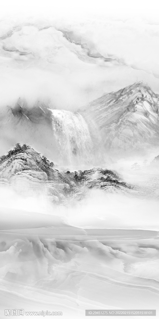 高清 最新玄关山水 tif分层