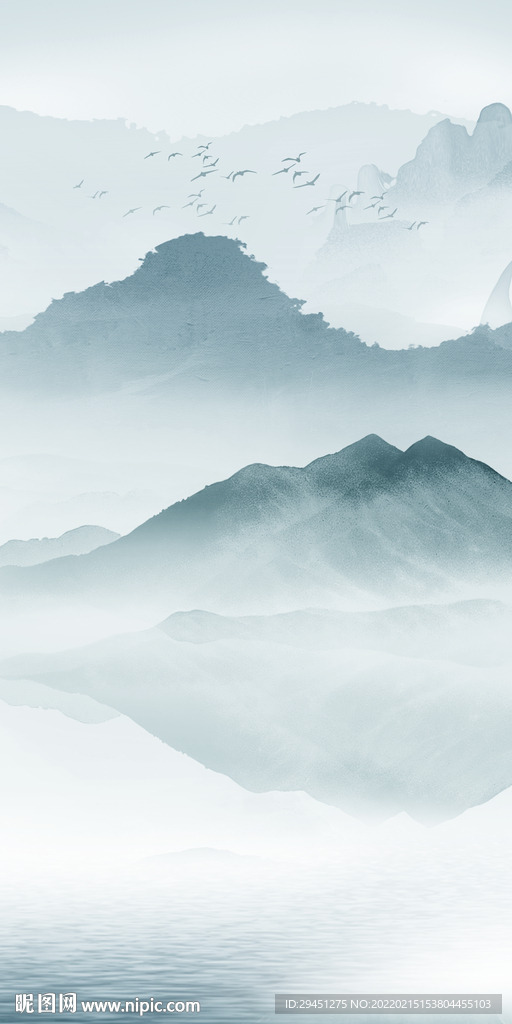 高档 最新玄关山水 tif分层