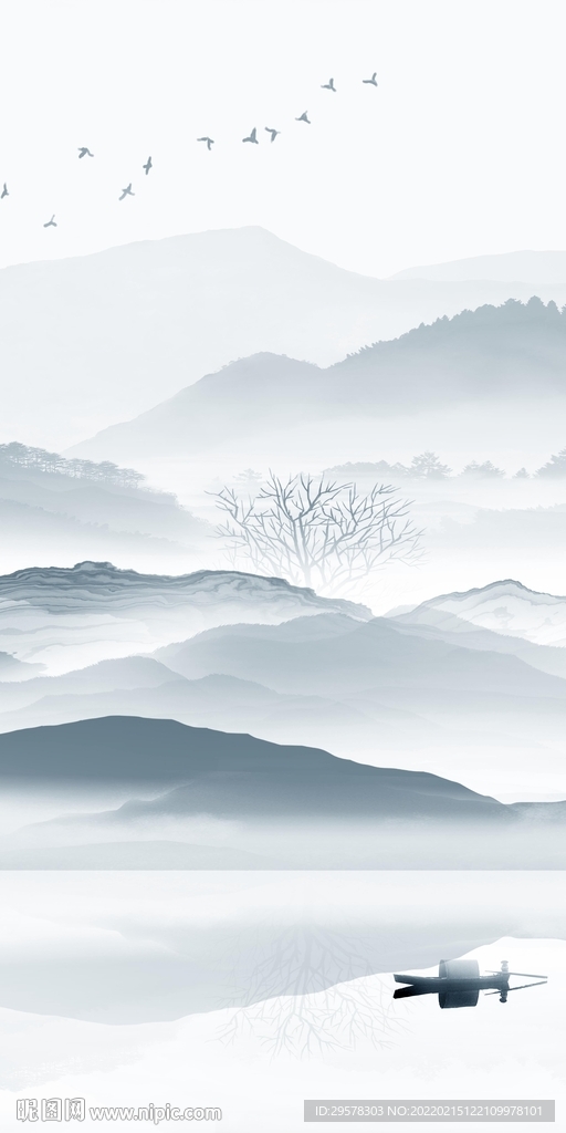 新中式现代玄关画 TIF分层