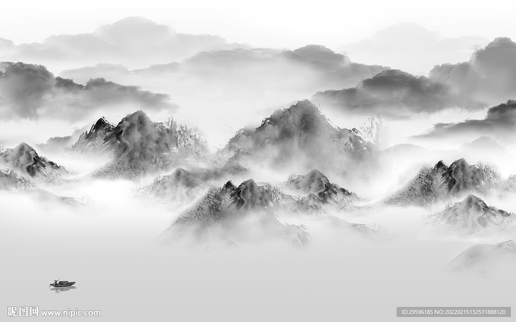 中式大气别墅山水 TIF分层