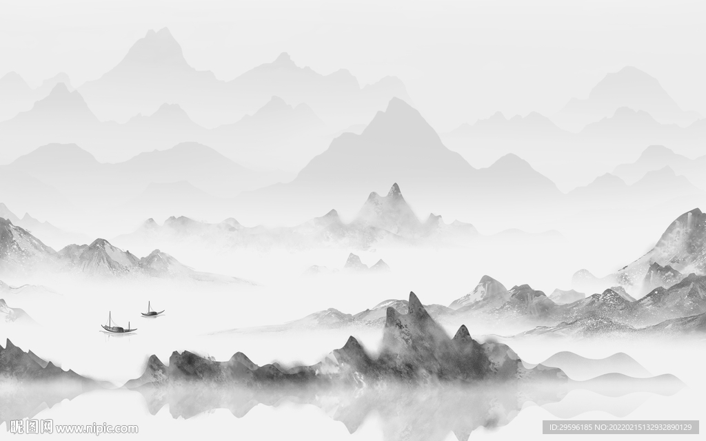 新品意境别墅山水 TIF分层