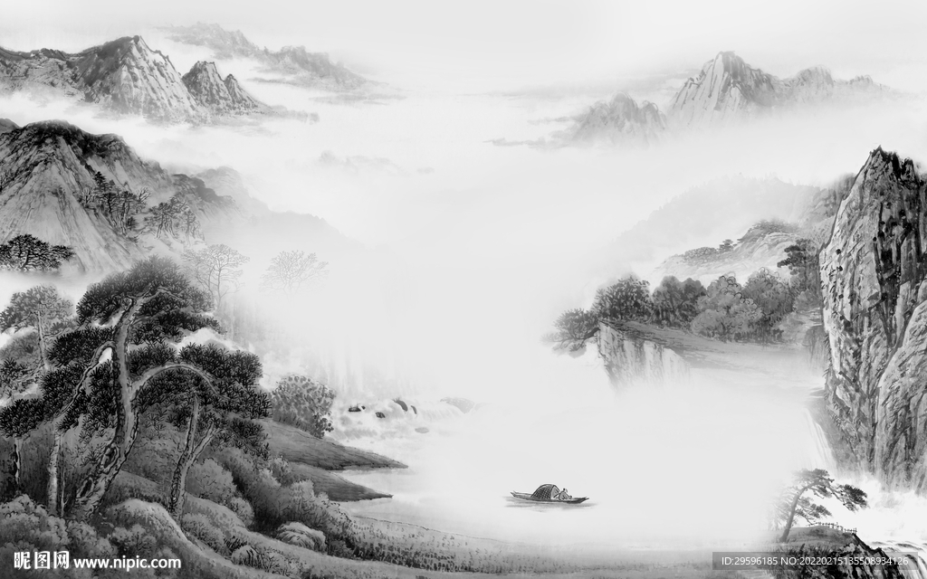 别墅意境别墅山水 TIF分层