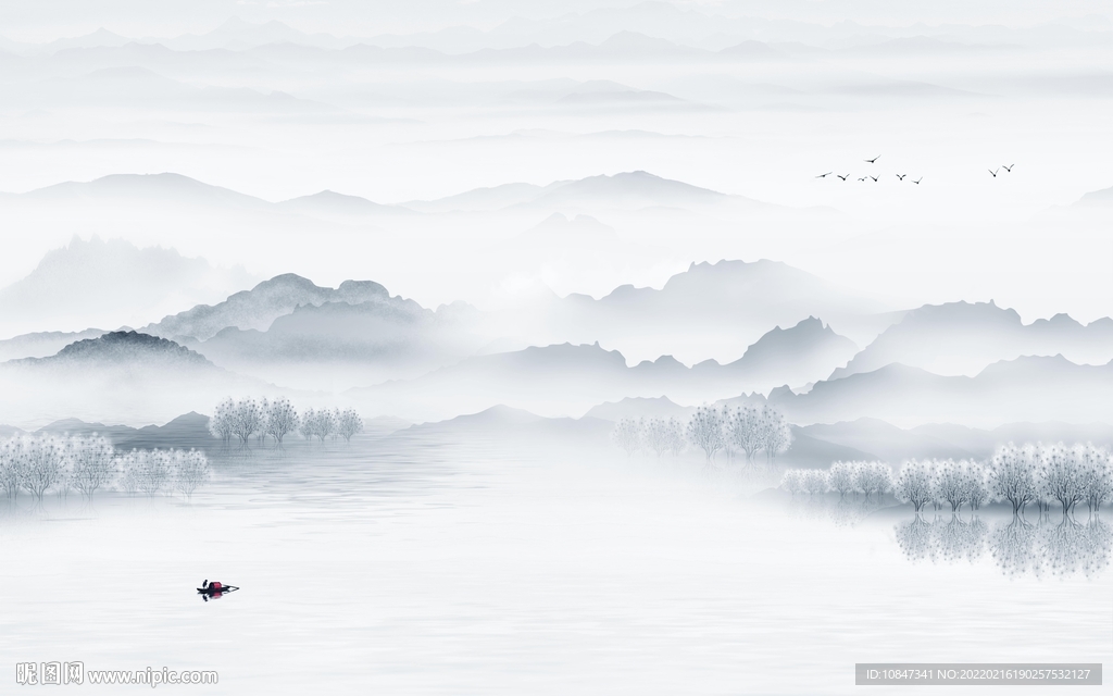 高清 意境大山水画 TIF分层