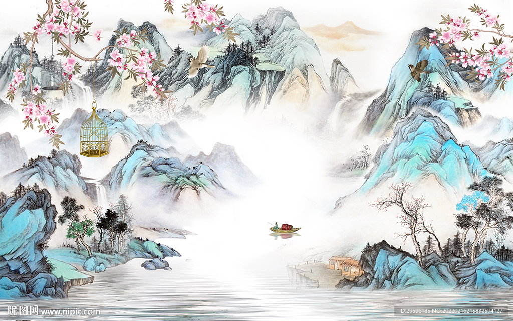 新款高雅意境山水 TIF分层