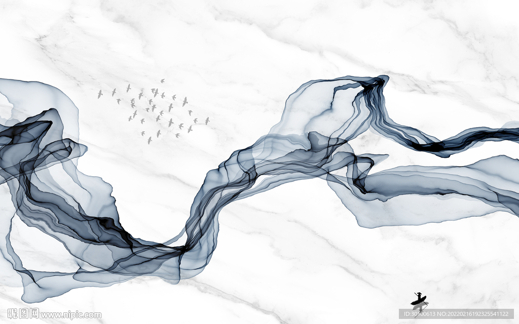 新款 客厅高端山水 tif分层