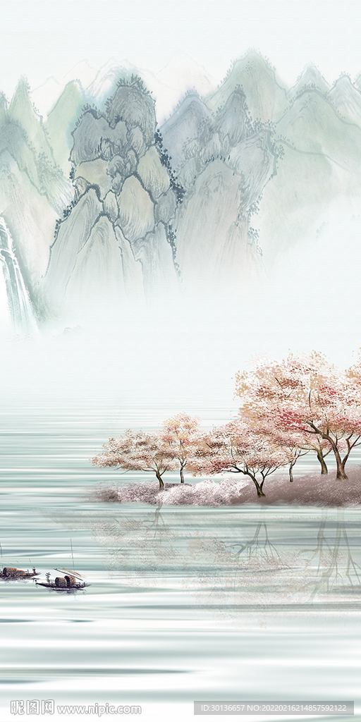 爆款最新山水玄关 TIF分层