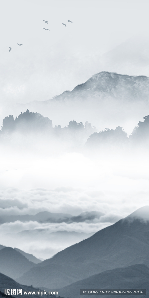 人气 新品山水玄关 TIF分层