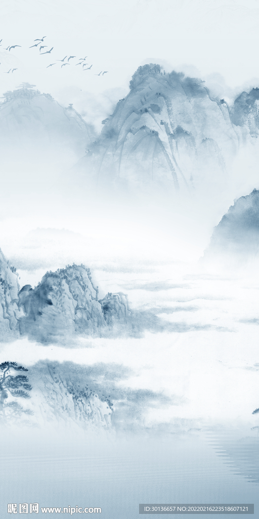 最新别墅山水玄关 TIF分层