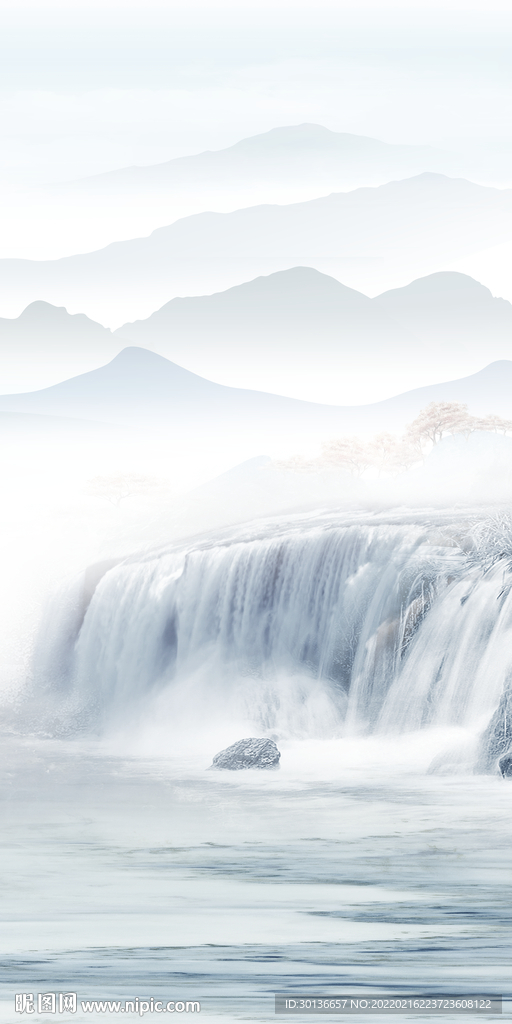 高档最新山水玄关 TIF分层