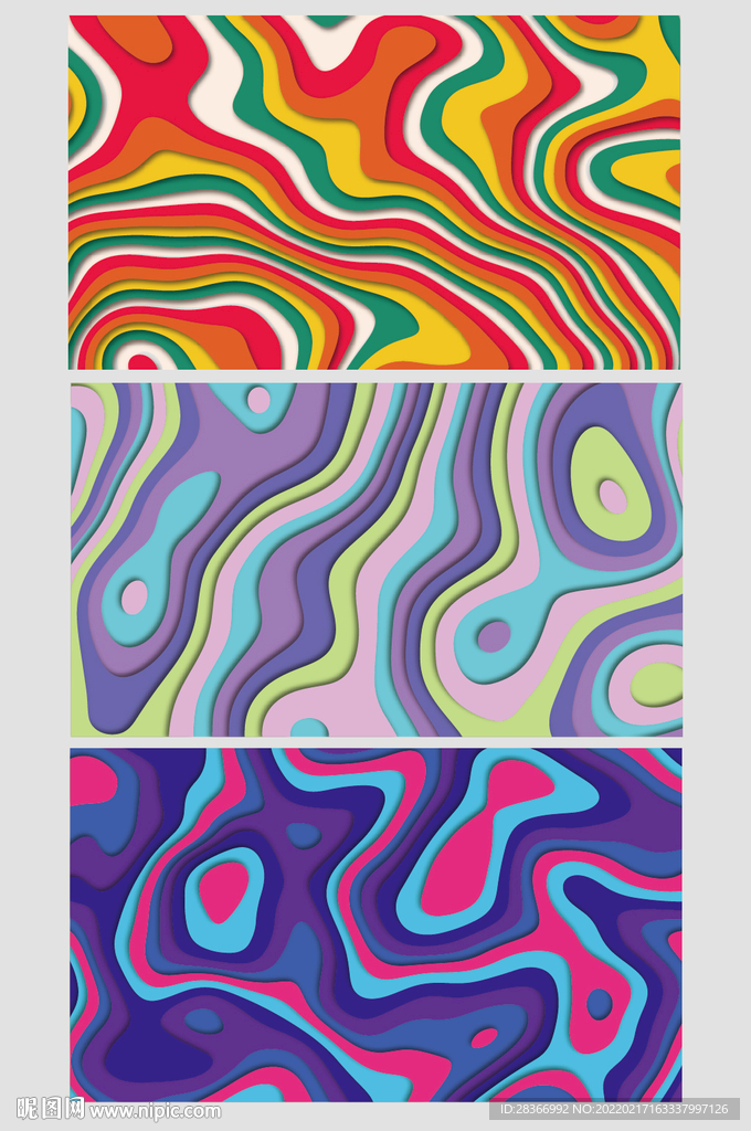 AI矢量绚丽抽象图形背景