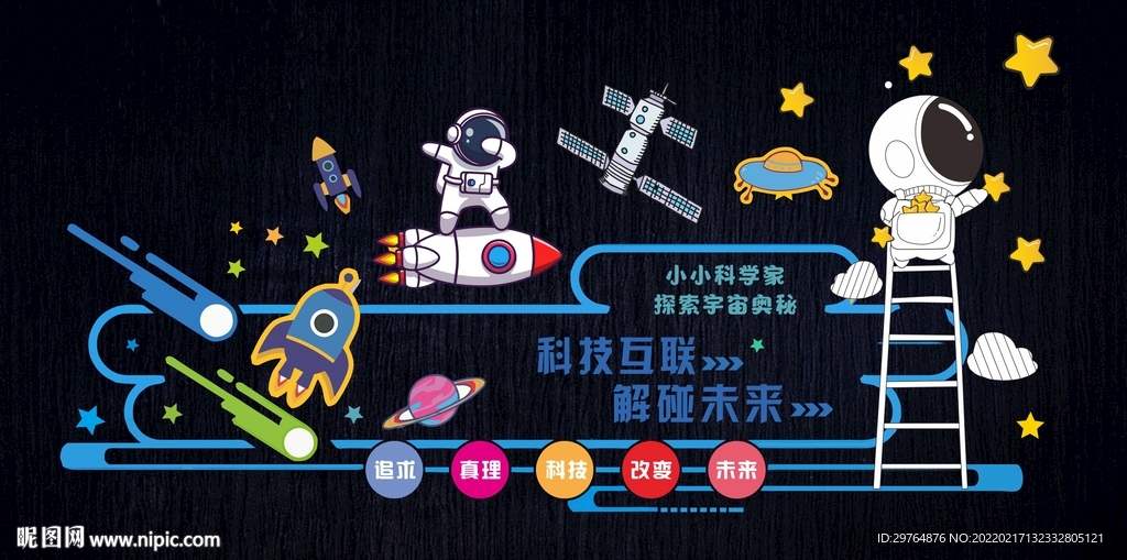 科技航空教育文化墙