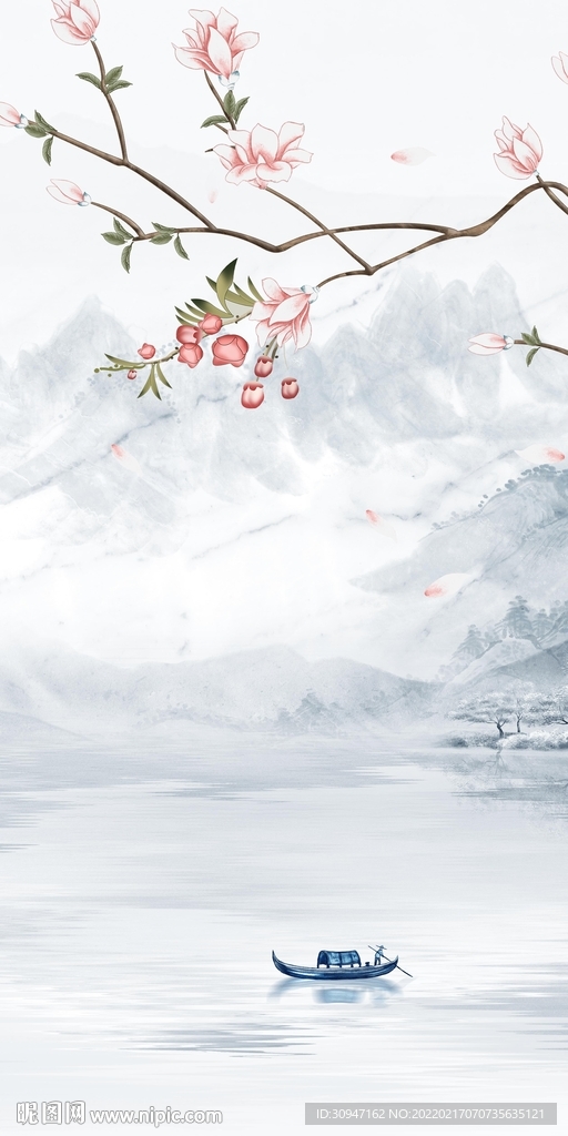 人气中式简约玄关 TIF分层