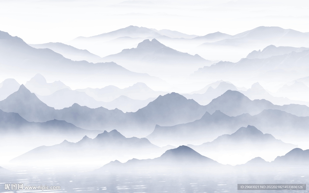 简约现代高端山水 TIF分层