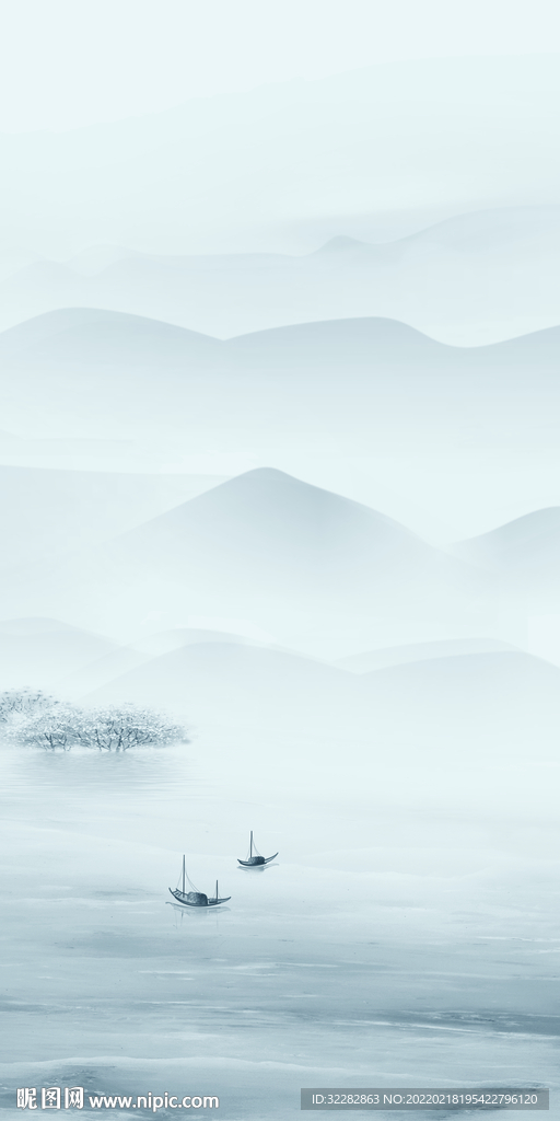 水墨中式简约玄关 tif分层