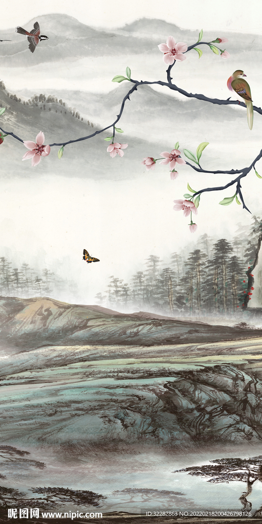 意境高清中式玄关 tif分层