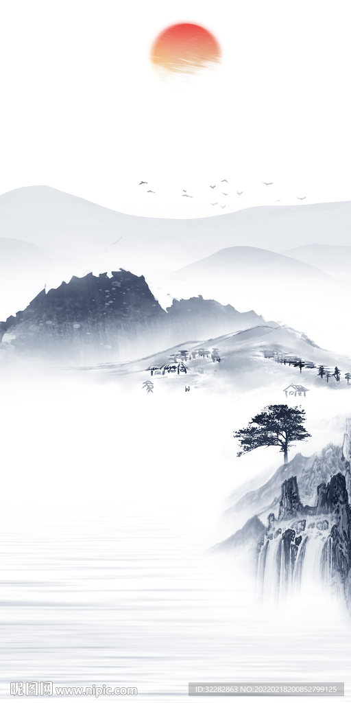 最新中式简约玄关 tif分层