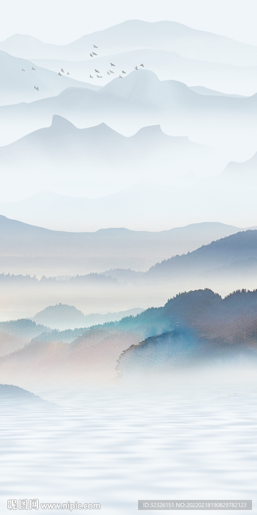 中式简约玄关背景 TiF分层