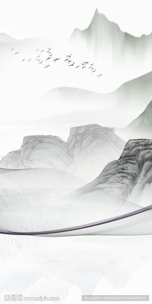 高清 简约玄关背景 TiF分层