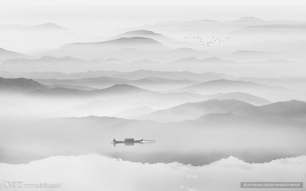 水墨山水风景画