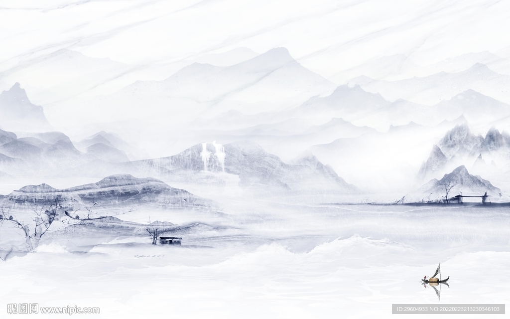 高档大气客厅山水 TIF分层