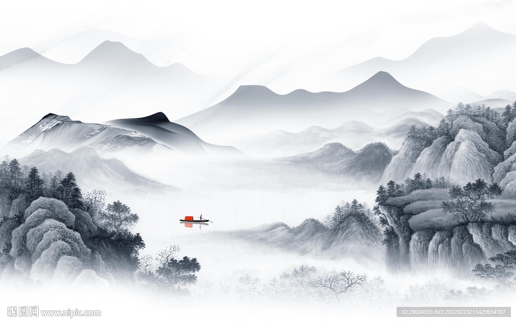 意境大气背景山水 TIF分层