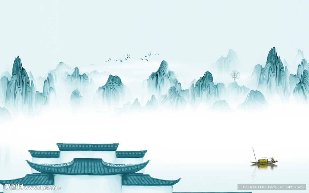 大气别墅高端山水 TIF分层