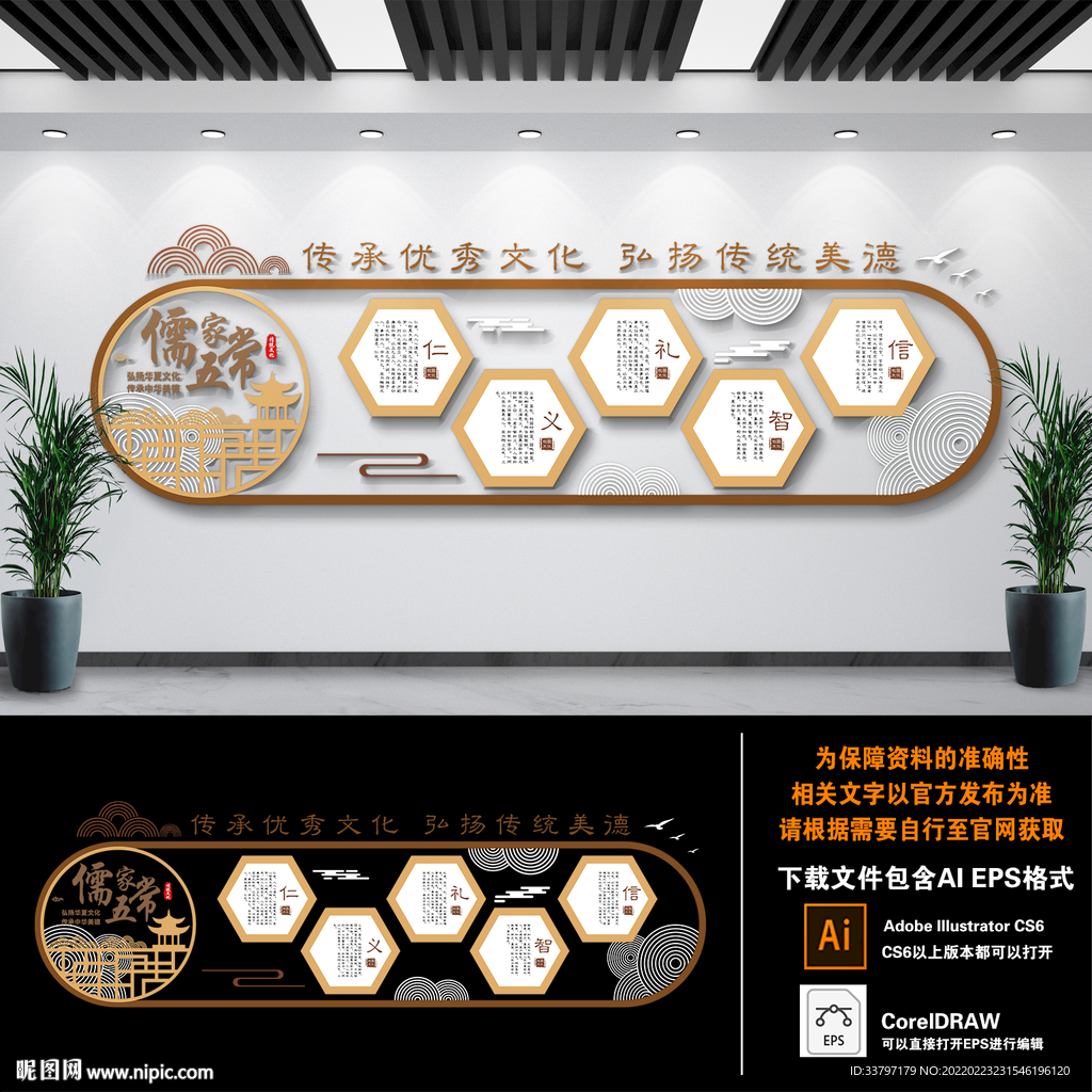 儒家五常文化墙