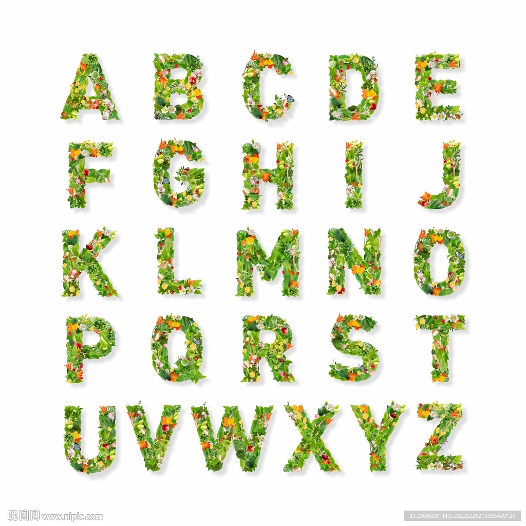 绿色植物英文字母