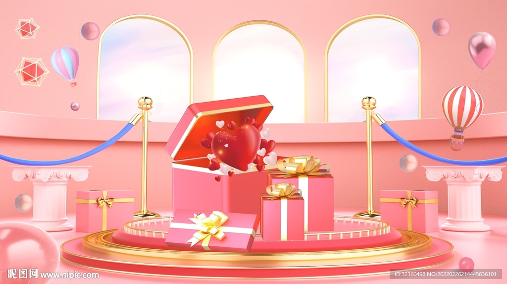 立体c4d粉色系创意设计