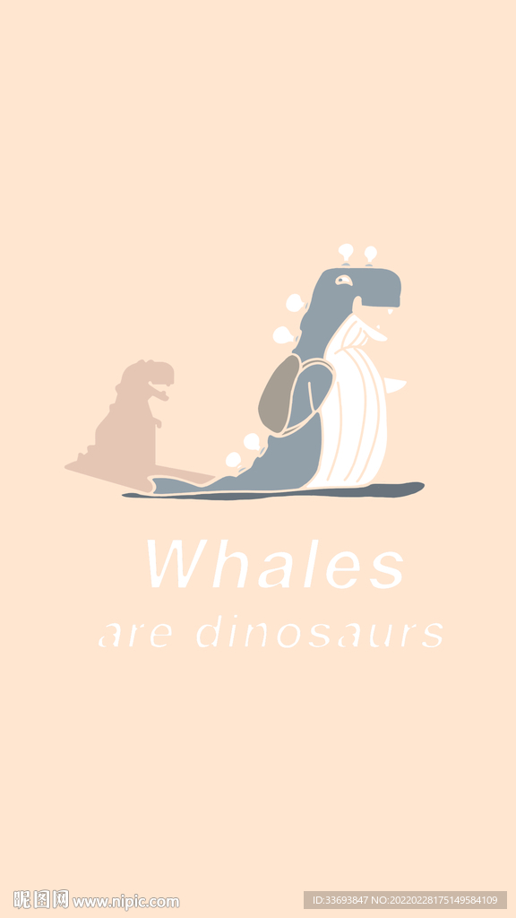 拔罐鲸鱼桌面手机壁纸米黄