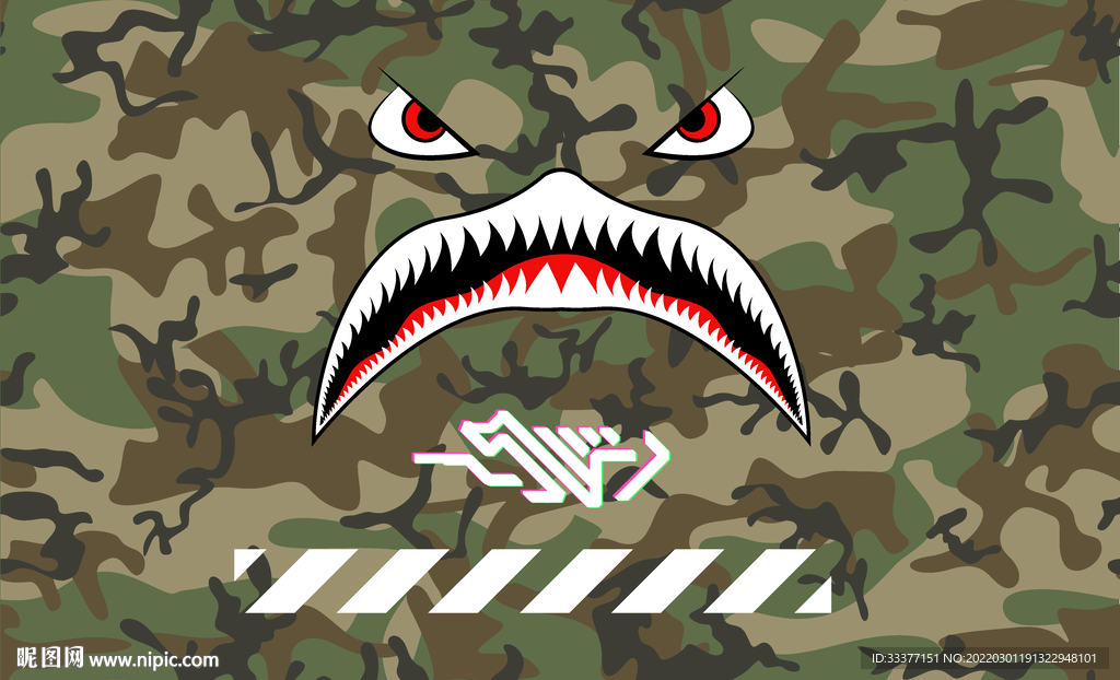 迷彩 几何图案 男装  潮牌