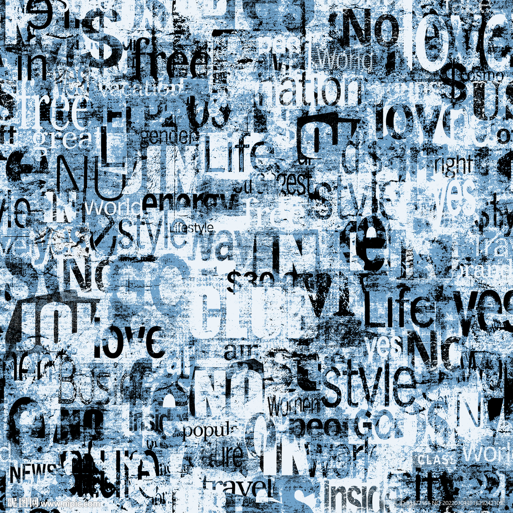 牛仔 扎染 底纹 字母 几何图