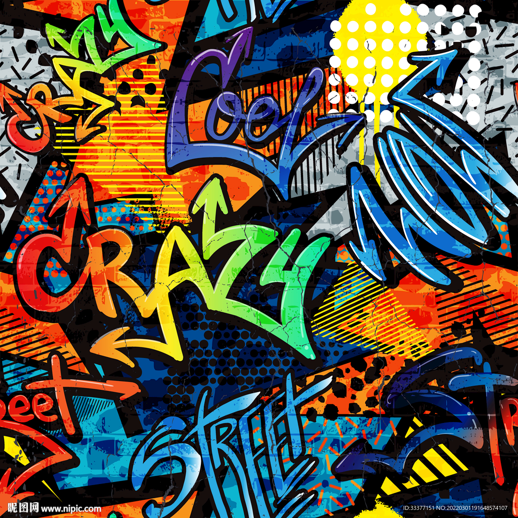 涂鸦 抽象 卡通    字母 