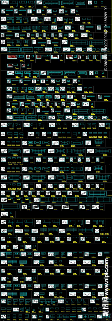 新中式家具CAD图库