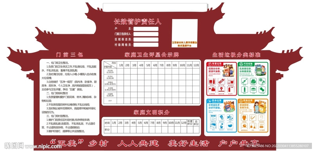 门前三包责任牌
