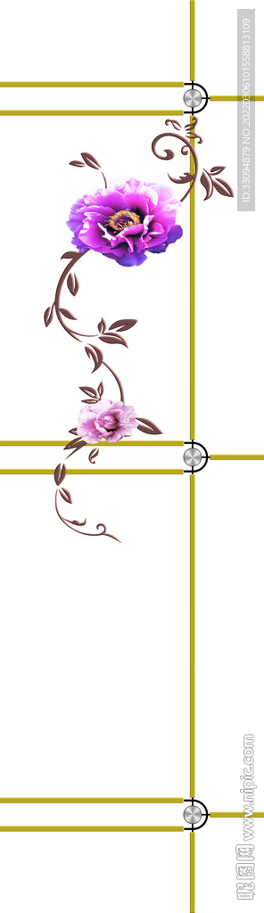 高清分层透明底平开门打印图