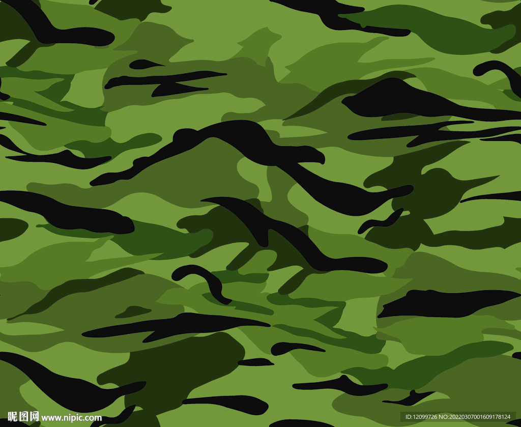 数码印花军绿迷彩