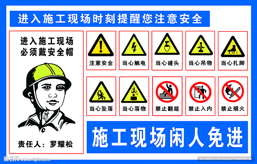 施工现场警示牌  