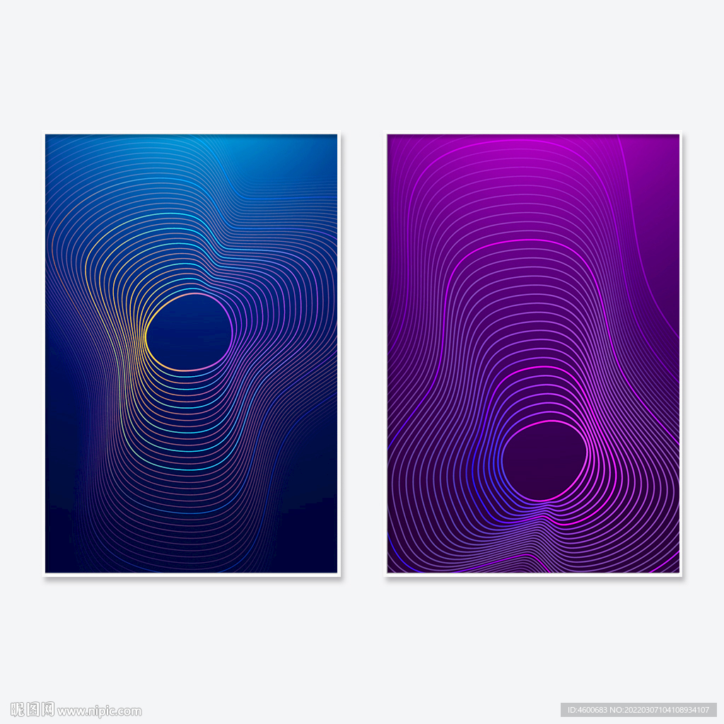 抽象艺术唯美线条装饰画