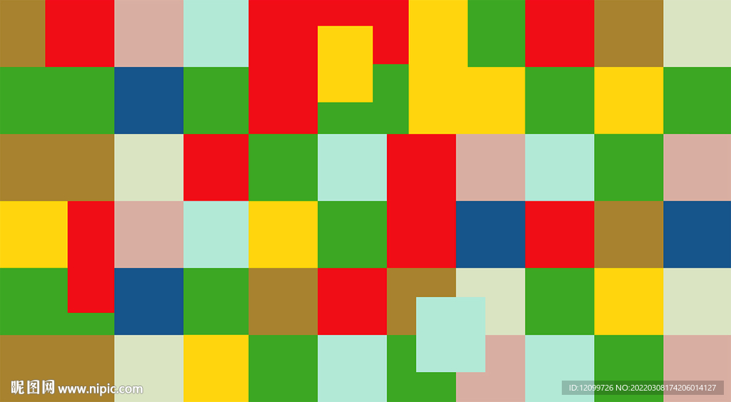 大牌几何色块数码印花