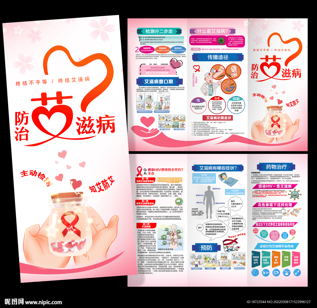 艾滋病三折页