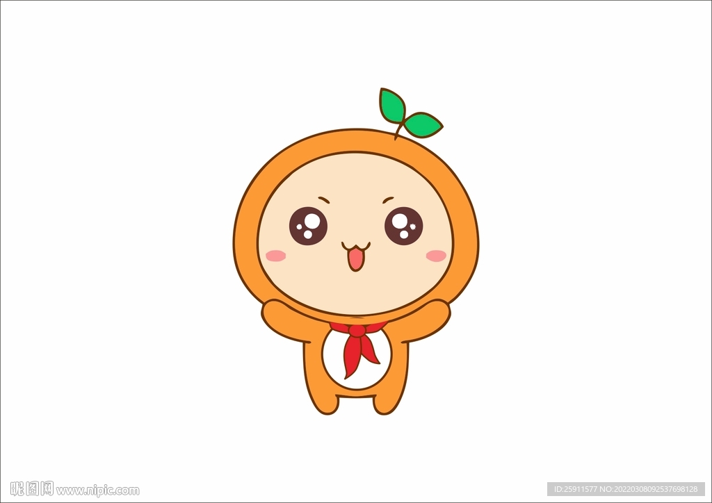 甜橙吉祥物娃娃