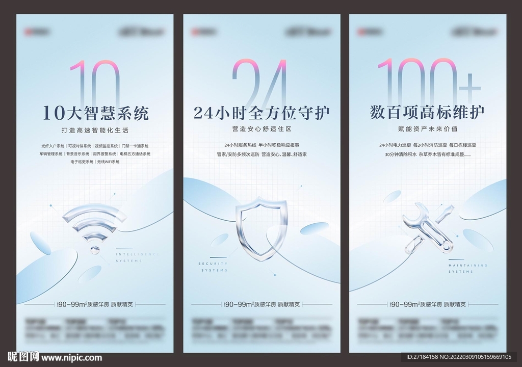 房地产物业价值点系列单屏