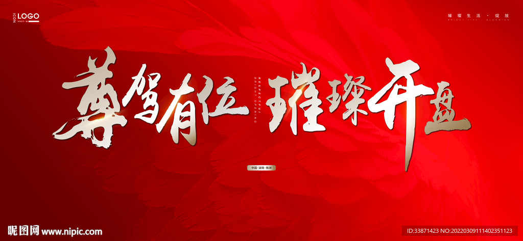 地产车位开盘金属字海报