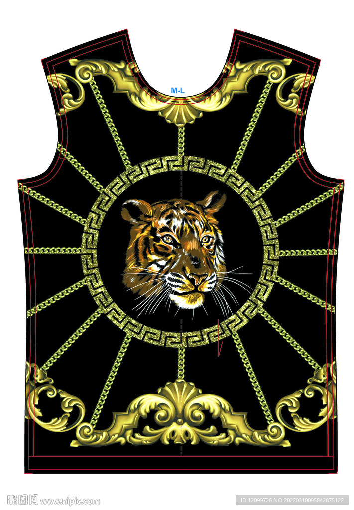 大牌虎头数码印花