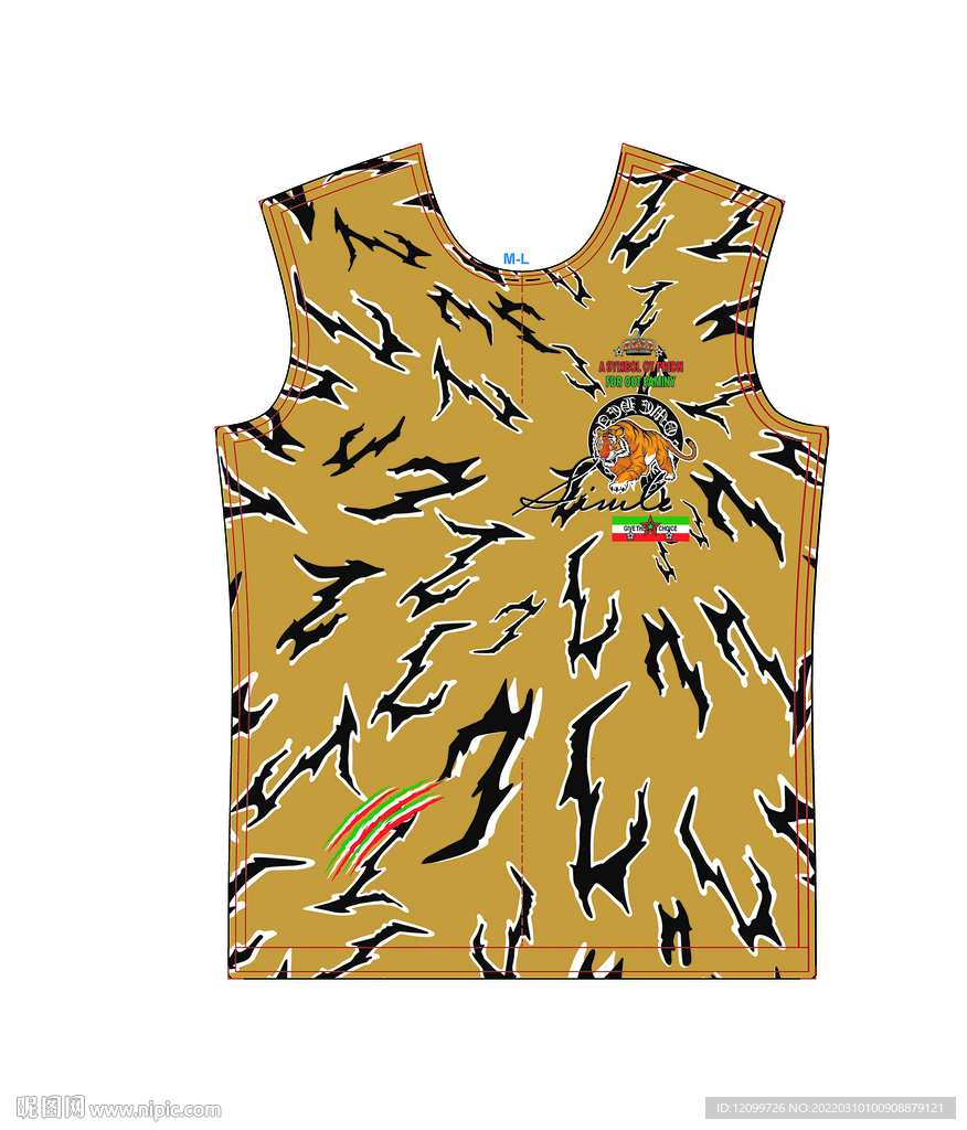 大牌豹纹数码印花定位印男装