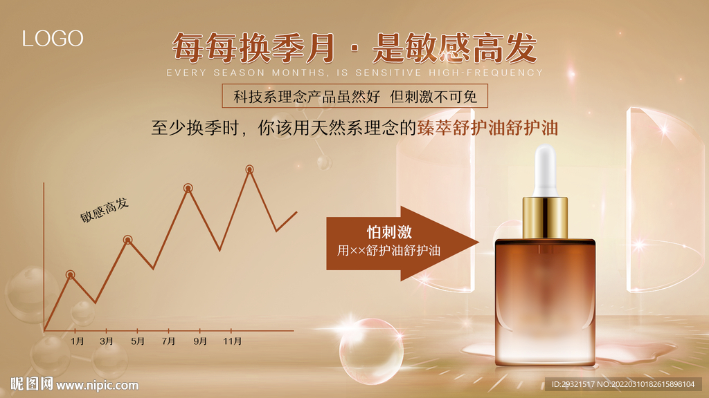 精油 精华液 护肤品海报