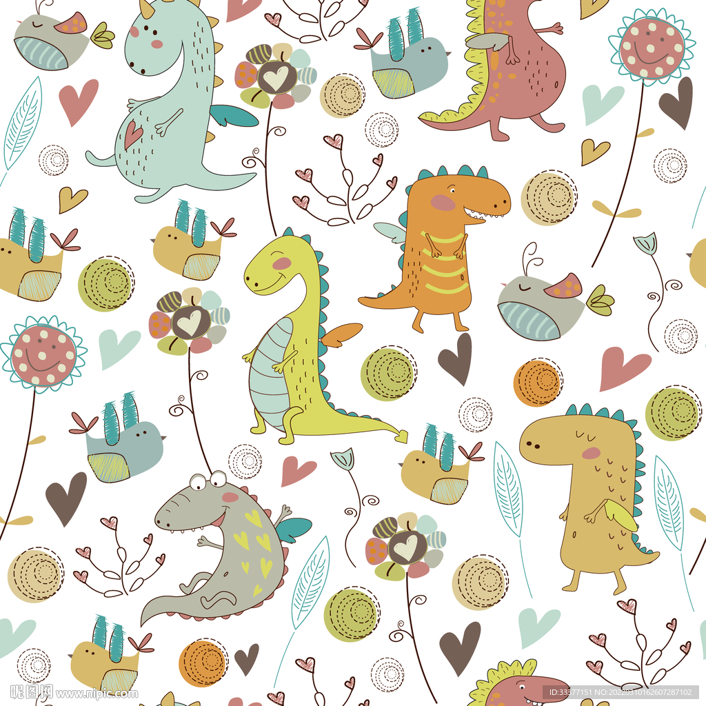 卡通 底纹 恐龙 汽车 童装 