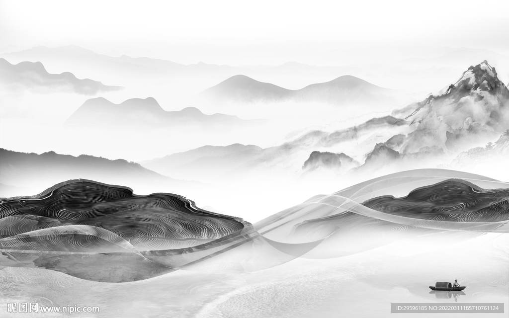 爆款 最新高端山水 TIF分层